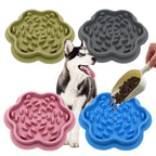 Flower-Shaped Slow Feeder Dog Bowl