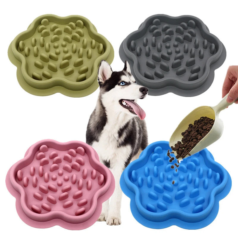 Flower-Shaped Slow Feeder Dog Bowl