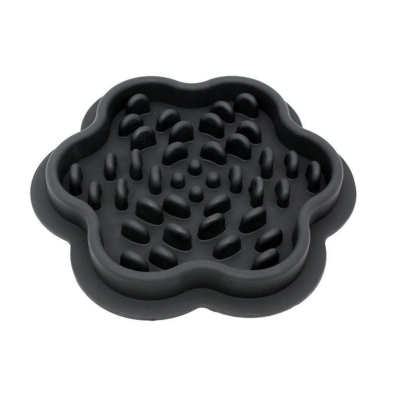 Flower-Shaped Slow Feeder Dog Bowl