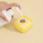 Refillable Pet Bath & Massage Brush with Shampoo Dispenser