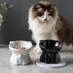 Raised Cat-Shaped Pet Food Bowl