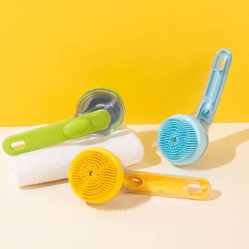 Soft Silicone Pet Bath & Massage Brush for Cats & Dogs