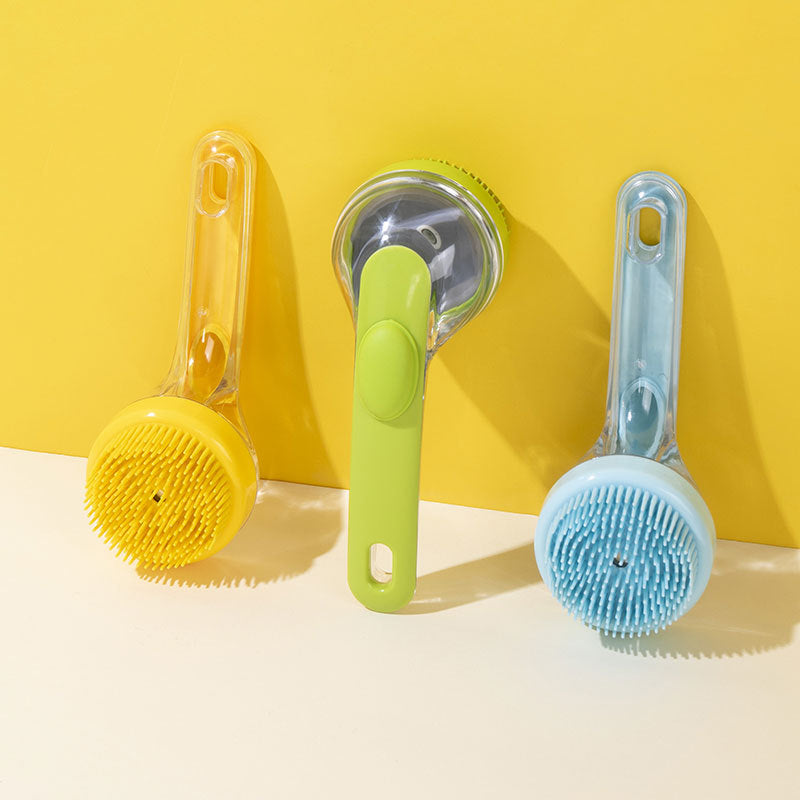 Soft Silicone Pet Bath & Massage Brush for Cats & Dogs