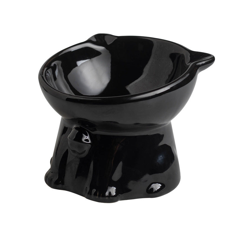 Raised Cat-Shaped Pet Food Bowl