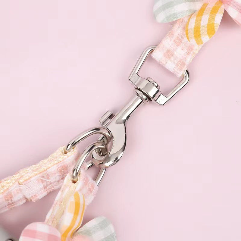 Gingham Bow Pet Harness & Leash Set for Cats & Small Dogs
