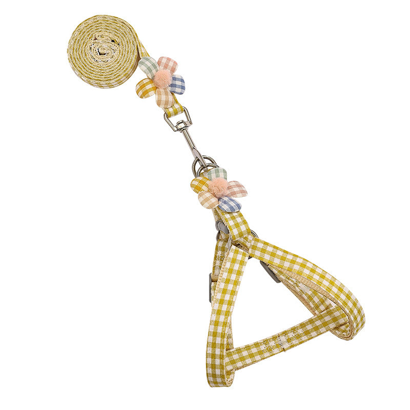 Gingham Bow Pet Harness & Leash Set for Cats & Small Dogs