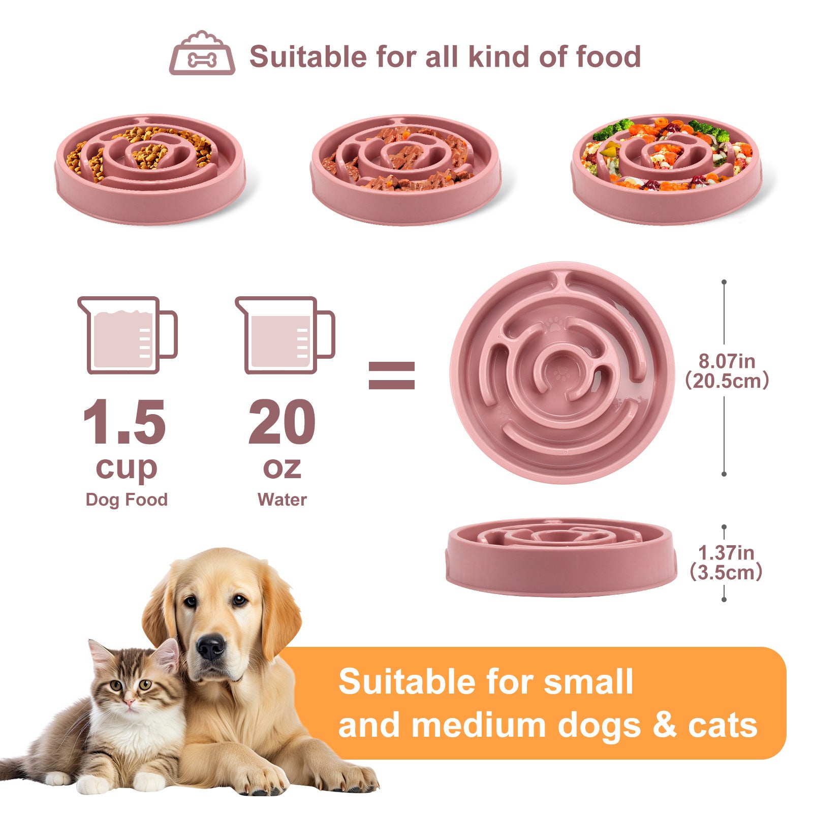 Spiral Maze Slow Feeder Dog Bowl