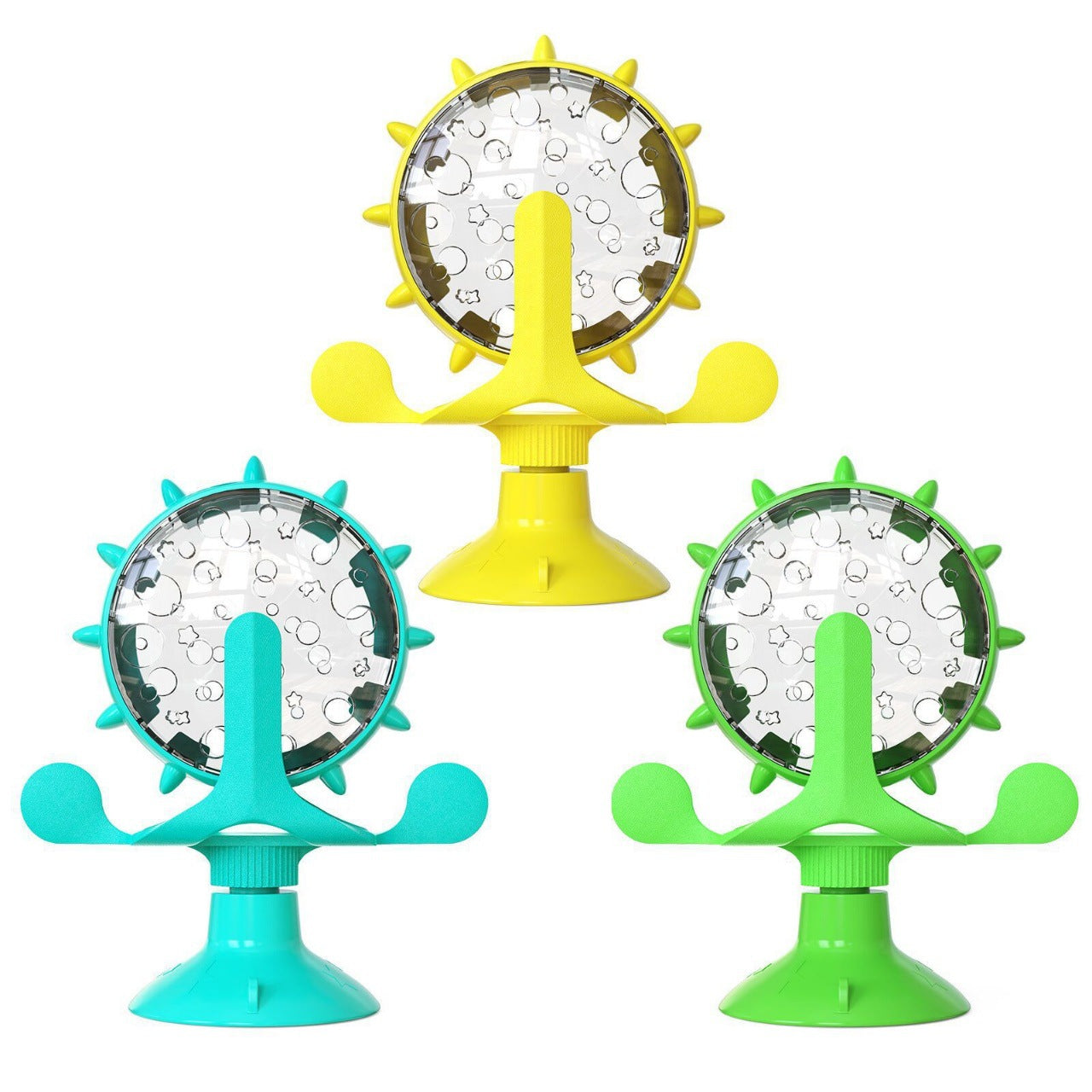 Interactive Cat Treat Dispenser Windmill Toy
